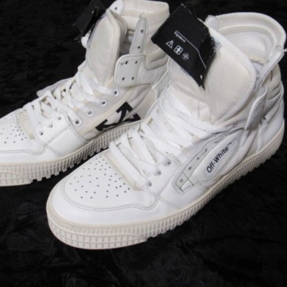 Off-White Off Court 3.0 Men's White/White Leather High Top Sneakers Sz 42 US 9 - Picture 6 of 16